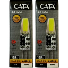 Cata CT-4255 3W 12V 6400K (Beyaz Işık) G4 Duylu LED Kapsül Ampul (2 Adet)