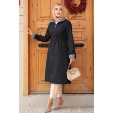 Neva Style Fermuarlı Lacivert Tesettür Kap 685L