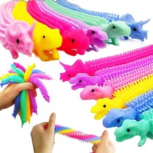 4 Adet Duyusal Dinazorlu Stres Oyuncağı Uzayan Bileklik Dınosaur Sensory Fidget Toy Anti Stress Toys