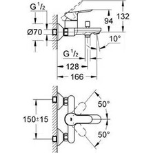Grohe Bauedge Banyo Bataryası - 23605000