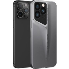 Farma Teknoloji Apple iPhone 15 Pro Kılıf Ultra Ince Kamera Korumalı Sert Rubber Zore Procase Kapak-Titanyum-Gri