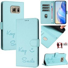 Colorful Shop Samsung Galaxy S6 Pu Deri Kapak Çevirin Rfıd Engelleme Kart Tutucu (Yurt Dışından)