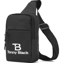 Tonny Black Orijinal Unisex Su Geçirmez Günlük Spor Çapraz Ayarlanabilir Askılı Bodybag Iki Bölmeli Astarlı Body Bag El Göğüs ve Omuz Çantası