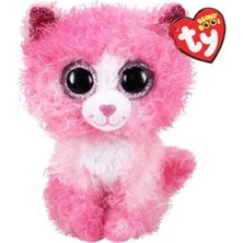 Ty Reagan Pembe Kıvırcık Saçlı Kedi 15 cm Peluş Oyuncak