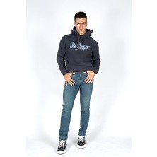 Lee Cooper Jagger Erkek Slım Straıght Dar Kesim Normal Bel Düz Paça Jean Pantolon Mavi