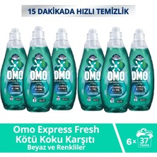 Omo Express Fresh Kötü Koku Karşıtı Beyaz & Renkliler Sıvı Çamaşır Deterjanı 1480 ml x 6 Adet