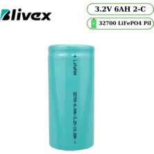 Blivex 32700 3.2V 6000 Mah 2-C Lifepo4 Şarj Edilebilir Pil