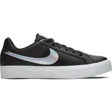 Nike Court Royale Ac Leather Sneaker Hakiki Deri Günlük Spor Ayakkabı Siyah Gri Swoosh