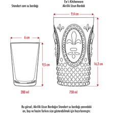 Akrilik Yeşil 6 Lı Uzun Bardak & Su Meşrubat Bardağı 750 ml ( Büyük Boy & Cam Değildir )
