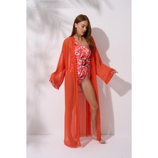 Pierre Cardin Bağlamalı Uzun Kaftan Tunik Turuncu 241812