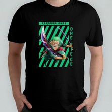 Pixxa Roronoa Zoro One Piece %100 Pamuklu Bisiklet Yaka T-Shirt Model - 4
