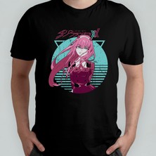 Pixxa Darling In The Franxx Zero Two %100 Pamuklu Bisiklet Yaka T-Shirt Model - 2