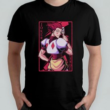 Pixxa Hunter x Hunter Hisoka %100 Pamuklu Bisiklet Yaka T-Shirt Model - 2
