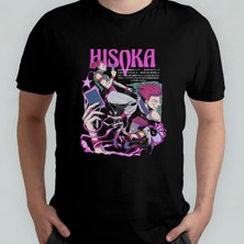 Pixxa Hunter x Hunter Hisoka %100 Pamuklu Bisiklet Yaka T-Shirt Model - 1