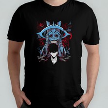 Pixxa Solo Leveling %100 Pamuklu Bisiklet Yaka T-Shirt Model - 1