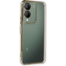 Newface Vivo Y17S Kılıf Razer Lensli Silikon - Gold 13