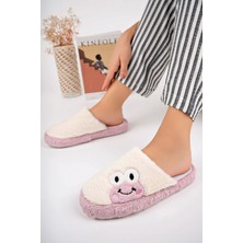Albishoes Kadın Kurbağa Figürlü Sessiz Taban Önü Kapalı Peluş Kışlık Kadın Ev Terlik Ev Kadın Peluş