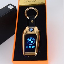 MerciTech USB Şarjlı Bmw Anahtarı Görünümlü Premiım Lüks Fenerli Çakmak