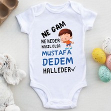 Asilcom Ne Gam Ne Keder Nasıl Olsa Halleder Yazılı Erkek Bebek Zıbın-Yeni