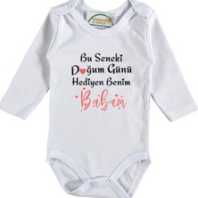 Asilcom Bu Sene Ki Doğum Günü Hediyesi Benim Baba Yazılı Bebek Zıbın