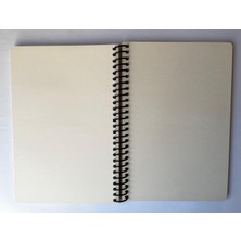 Colornote Papirüs Çiçek, Spiralli, Sert Kapaklı, Düz Çizgisiz Defter, 16 x 23 Cm, 100 Yaprak