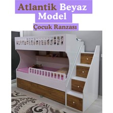 Mürsel Atlantik Beyaz Model Çocuk Ranzası