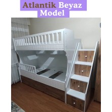 Mürsel Atlantik Beyaz Model Çocuk Ranzası