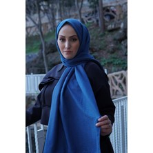 Sayra Shawl Kadın Petrol Mavisi Caz Şal SYR001