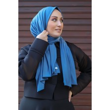 Sayra Shawl Kadın Petrol Mavisi Süprem Penye Şal SYR003