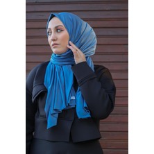 Sayra Shawl Kadın Petrol Mavisi Süprem Penye Şal SYR003