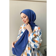 Sayra Shawl Kadın Indigo Sandy Kumaş Hazır Şal