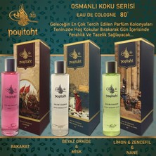 Ilgaz Osmanlı Koku Serisi Beyaz Orkide & Misk Eau De Cologne Cam Kalıcı Parfümlü Kolonya Cam Şişe 200 ml