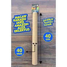 Vixpet Venty Pedikür Papağan Tüneği 40 cm Kumlu Tünek - Büyük Irk | Macaw | Kakadu | Jako | Amazon | İskender | Eklektus | L242