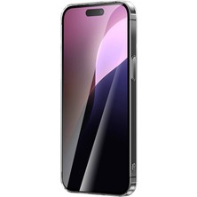 Hitit Cep iPhone 15 Pro Max Kılıf Toz Önleyici Helo Kapak-Şeffaf