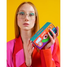 Corney Design Herman Şeffaf Cat Eye Gözlük (Mavi Işık Filtreli)