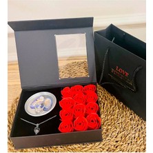 Home Dekor Hediye Özel Kutusunda Büyüleyici Premium Hediye Paketi Inci Kolyeli Özel Gül Kutusu Sevgililer Günü Hediyesi Güllü Istiridye Inci Kolye Seti