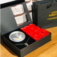 Home Dekor Hediye Özel Kutusunda Büyüleyici Premium Hediye Paketi Inci Kolyeli Özel Gül Kutusu Sevgililer Günü Hediyesi Güllü Istiridye Inci Kolye Seti