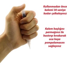 Glaswen Araç Oto Rötuş Kalemi 5 ml Kaporta Tampon Çizik Giderici Fırça Metalik Siyah Renk Boya Kalemi