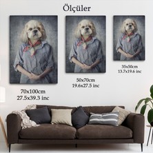 Köpek Kafalı Insan Kanvas TABLO-4998