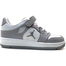 Cool Haykat Gri Cırtlı Ortopedik Erkek Çocuk Sneaker Spor Ayakkabı