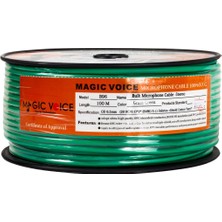 MAGICVOICE MİKROFON KABLOSU STEREO 1.KALİTE 100 METRE YEŞİL