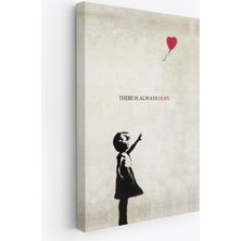 Banksy Kırmızı Balonlu Kız Dekoratif Modern Kanvas TABLO-4962