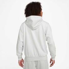 Nike Dri Fit Pullover Mens Grey Hoodie Erkek Gri Spor Kapüşonlu Sweatshirt FB7137