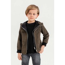 Gold Class Kidswear Kapüşonlu Su Geçirmez Erkek Çocuk Yağmurluk