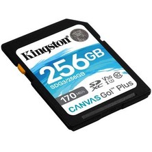 Kingston 256GB Sdxc Canvas Go Plus 170R C10 Uhs-I U3 V30