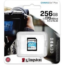 Kingston 256GB Sdxc Canvas Go Plus 170R C10 Uhs-I U3 V30