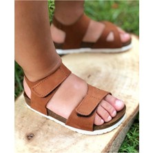Papuccum Ortopedi Unisex Çocuk Lacivert Deri Ortopedik Sandalet
