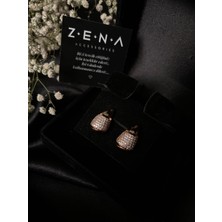 Zena Accessories Zirkon Taşlı Damla Küpe