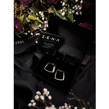 by zena aksesuar Zena Accessories Içi Zirkon Taş Detaylı Çelik Halka Küpe