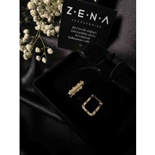 by zena aksesuar Zena Accessories Baqu Model Zirkon Detaylı Küpe